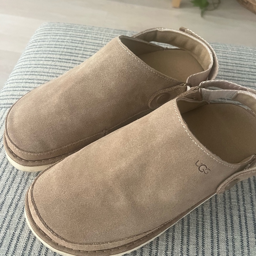UGG Beige Suede Slip-On Shoes